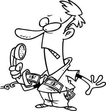 karikatür Telefonla satış