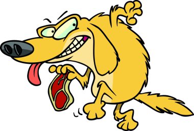 karikatür köpek hırsızı