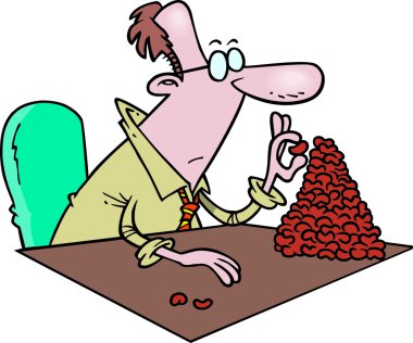 karikatür fasulye sayacı