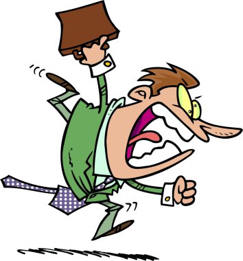 karikatür agresif iş adamı