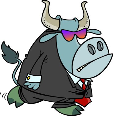 karikatür güvenlik boğa