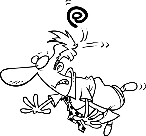Cartoon man heling een elektronische post — Stockvector