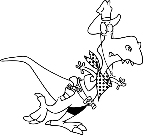 Karikatür tyrannosaurus tex — Stok Vektör