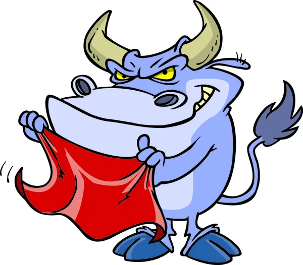 Desenhos animados Bull Cape — Vetor de Stock