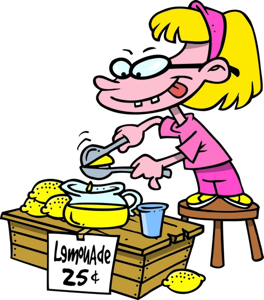 Caricatura limonada Stand — Archivo Imágenes Vectoriales