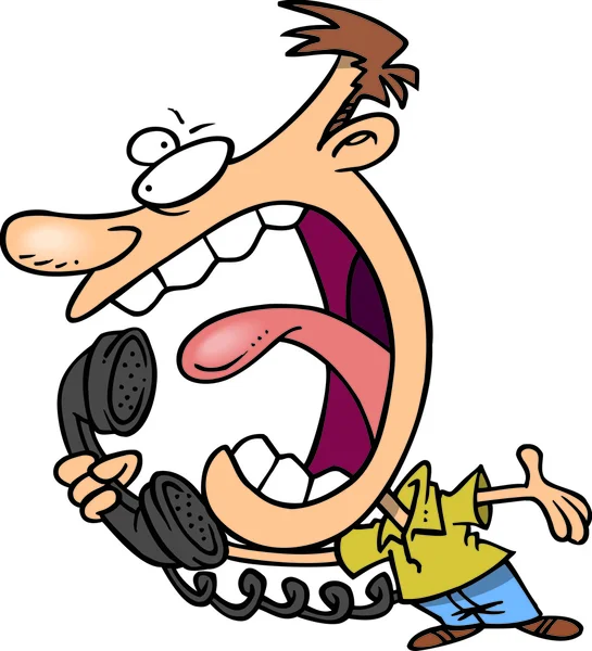 Cartoon Complaint Line — Stock Vector