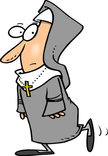 Cartoon Nun — Stock Vector