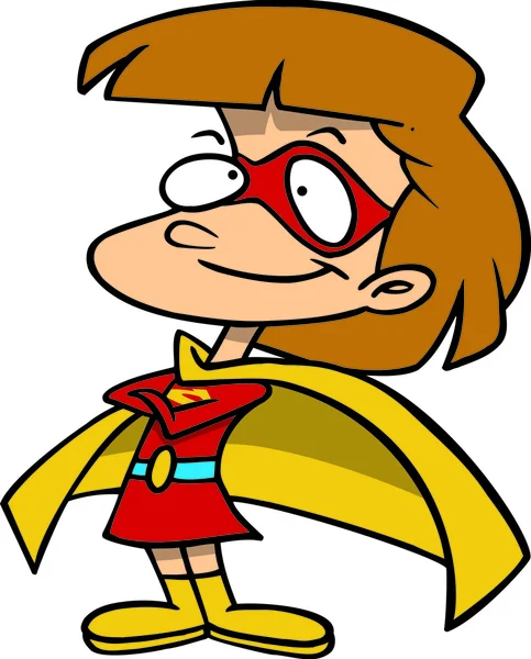 Cartoon Super Girl — Stock vektor