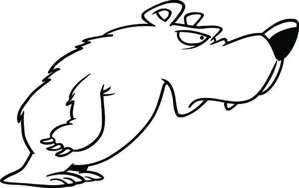 Κινούμενα σχέδια αρκούδα θυμωμένος — Διανυσματικό Αρχείο