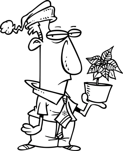 Noel Yılbaşı çiçeği cartoon