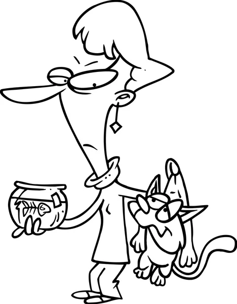 Dibujos animados gato malo — Archivo Imágenes Vectoriales