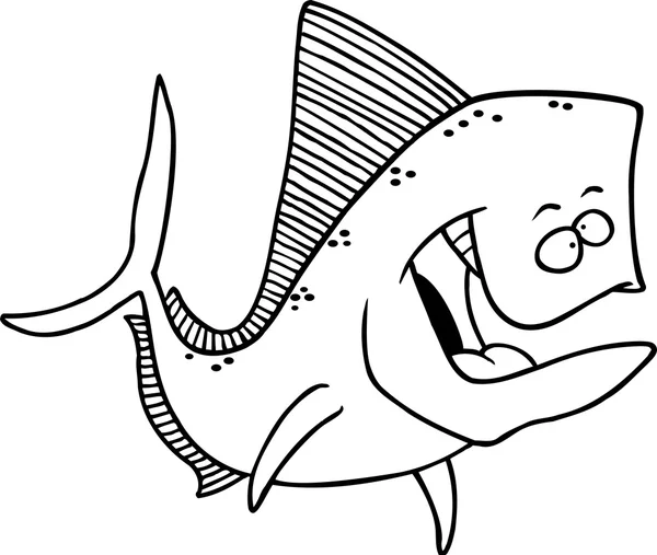 Caricature Mahi Mahi — Image vectorielle