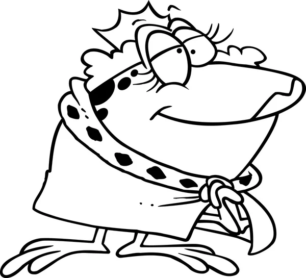 Cartoon Frog Queen — Vector de stoc