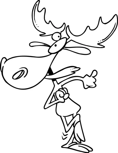 Sortie Cartoon Moose — Image vectorielle