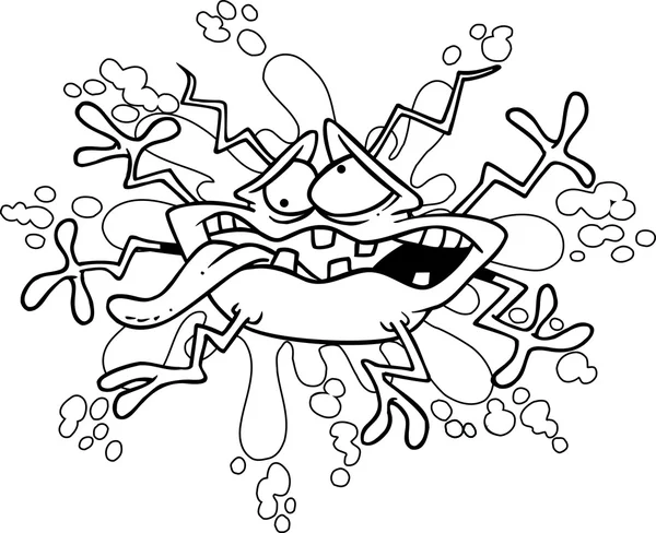 Splat bug de dessin animé — Image vectorielle