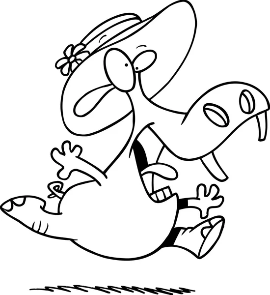 Hipopótamo de dibujos animados Sombrero — Archivo Imágenes Vectoriales