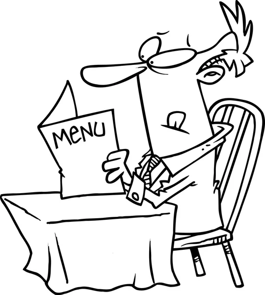 Cartoon Single Diner — Stockvektor