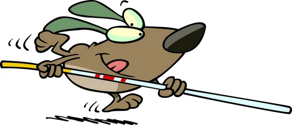 Cartoon hond polsstokhoogspringer — Stockvector