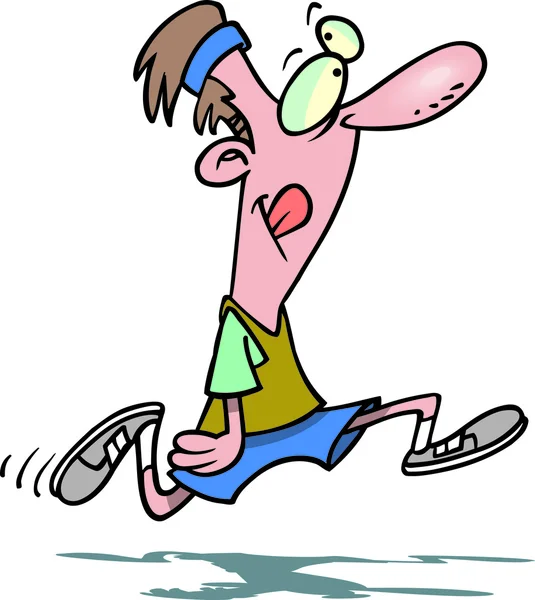 Karikatura mužského jogger — Stockový vektor