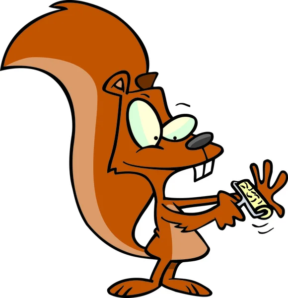 Cartoon Squirrel Lint — Vector de stoc