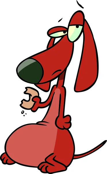 Zeichentrick-Dicker Hund — Stockvektor