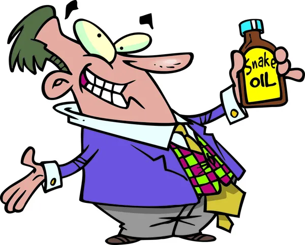 Cartoon slang olie verkoper — Stockvector