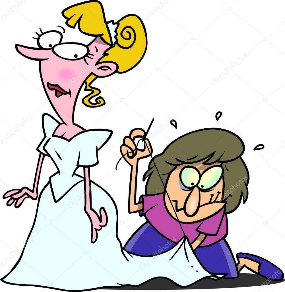 Cartoon Last Minute Wedding Dress Adjustment