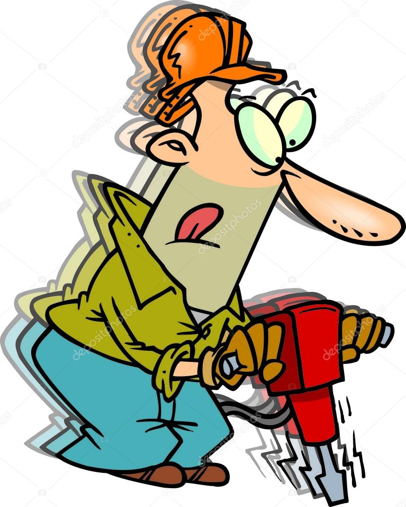 Bande dessinée Jackhammer image vectorielle par ronleishman