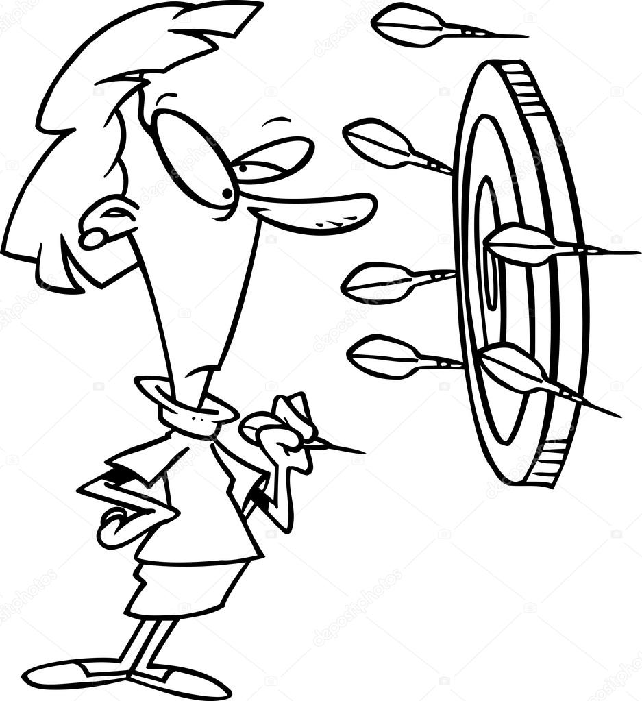 Cartoon Woman Playing Darts Stock Vector Image by ©ronleishman #13949208 Cartoon Woman Playing Darts Stock Vector Image by ©ronleishman #13949208