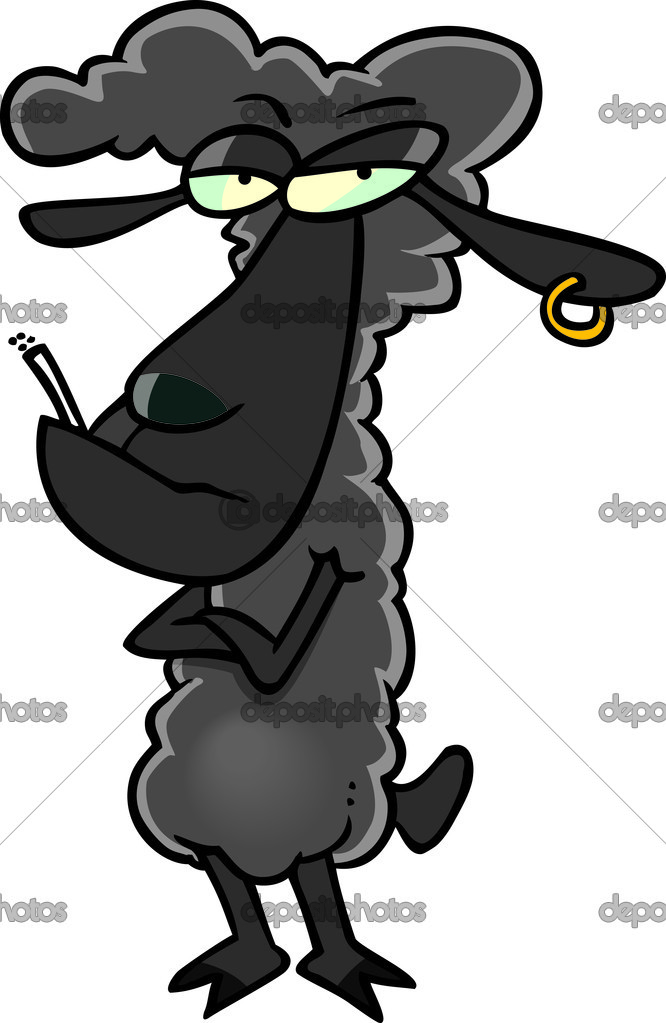 Cartoon Black Sheep Stock Vector Image by ©ronleishman #13949611