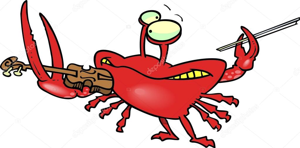 Cartoon Fiddler Crab