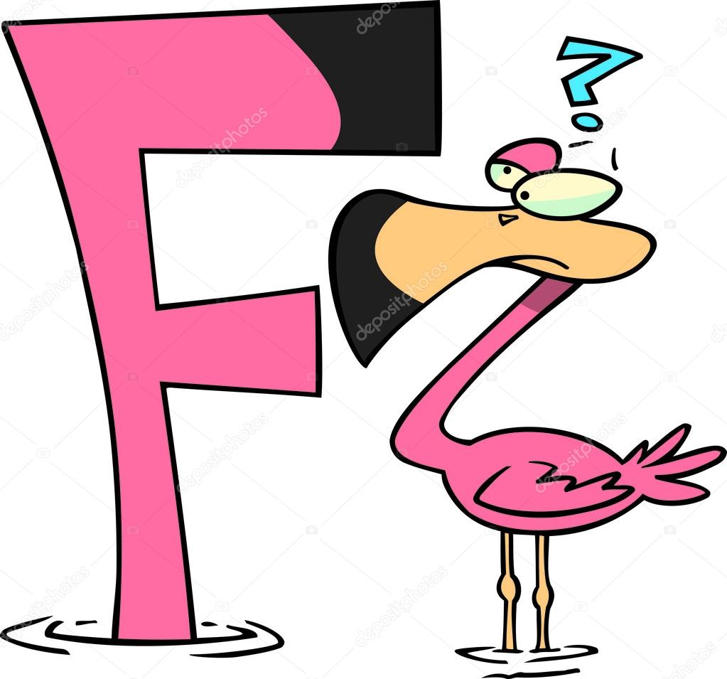 Cartoon Flamingo Alphabet Letter F Stock Vector Image by ©ronleishman