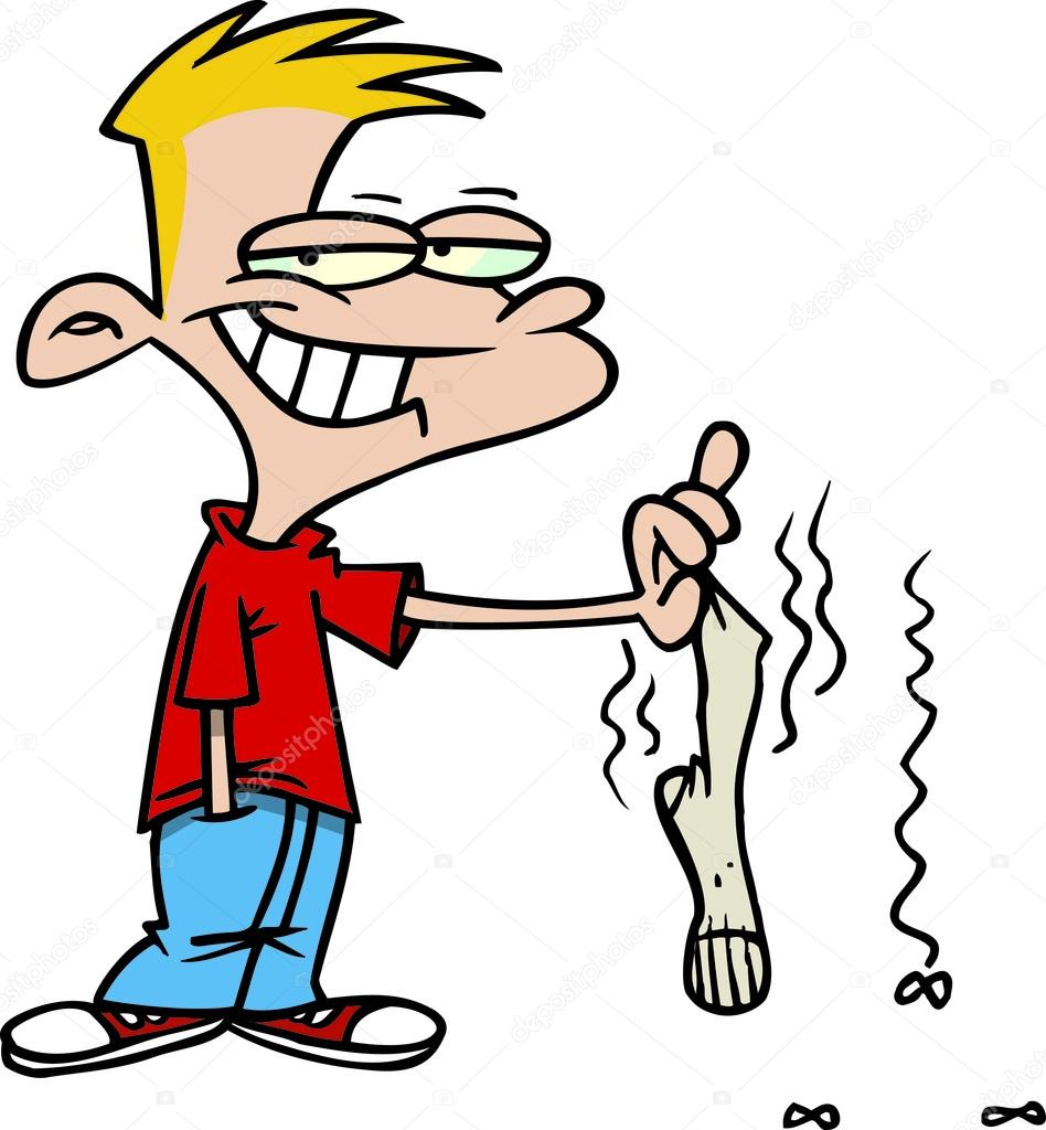 Cartoon stinkende Socke — Stockvektor © ronleishman 13949907