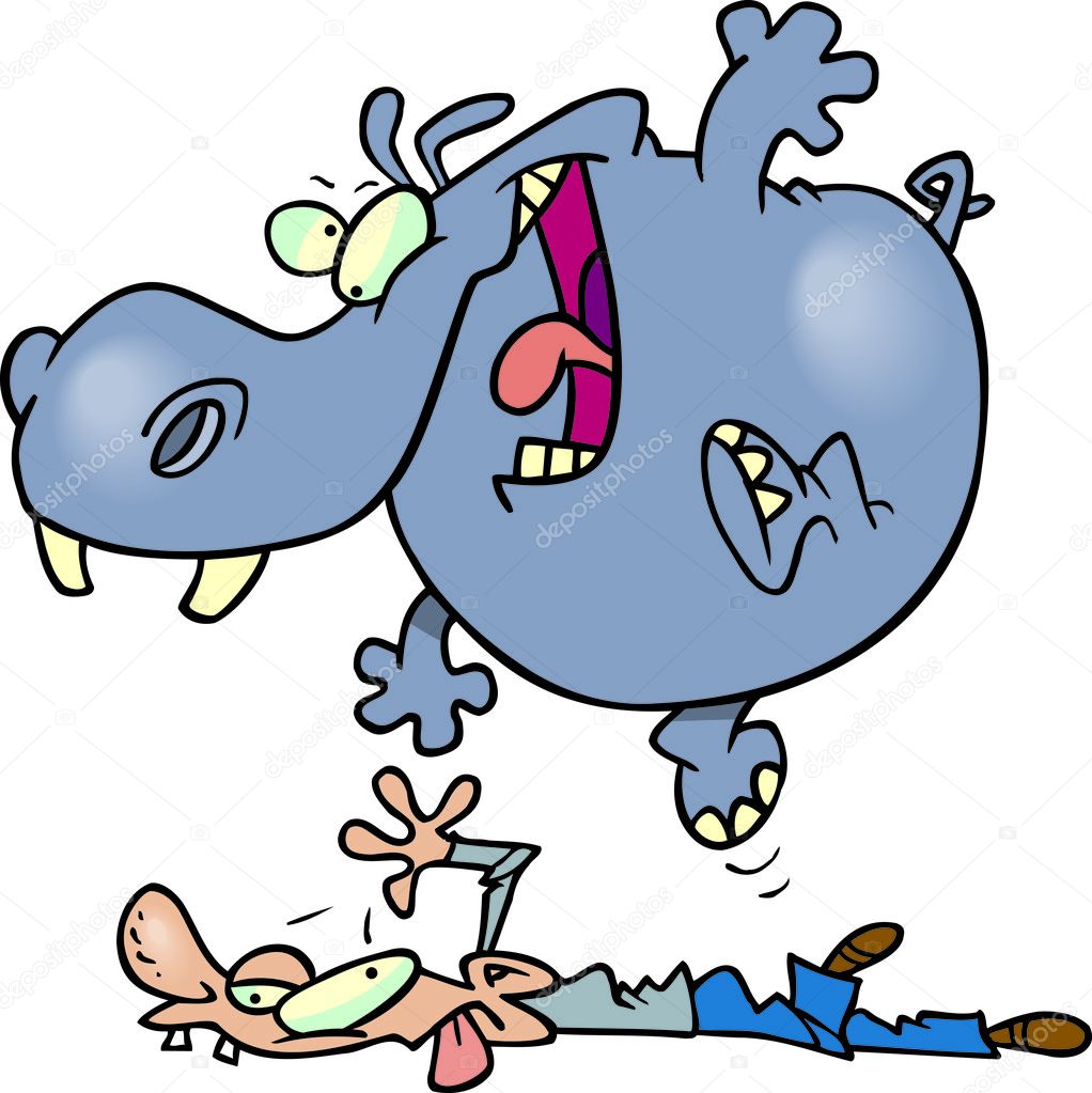 Cartoon Hippo Massage