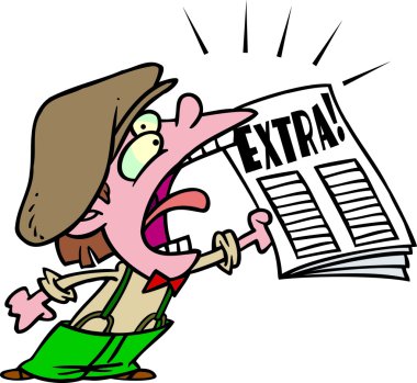 karikatür newsie çocuk