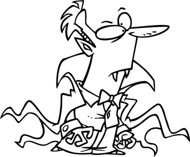 karikatür dracula vampir