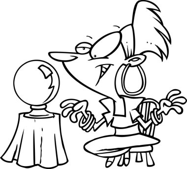 karikatür çingene falcı