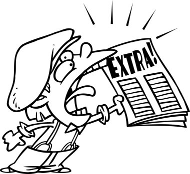 karikatür newsie çocuk