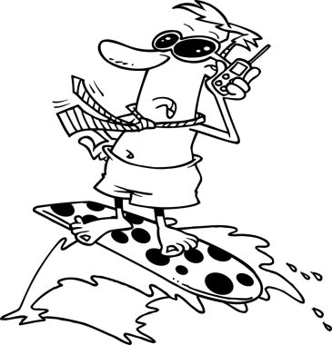 Karikatür çalışma tatil