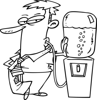 çizgi film ofis watercooler