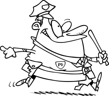 Police Officer Running Free Vector Eps Cdr Ai Svg Vector Illustration Graphic Art