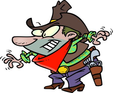 çizgi film kovboy çizmek