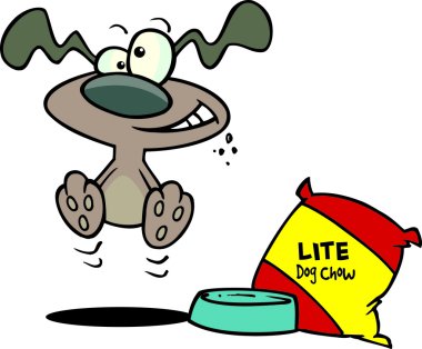 karikatür köpek yavrusu diyet