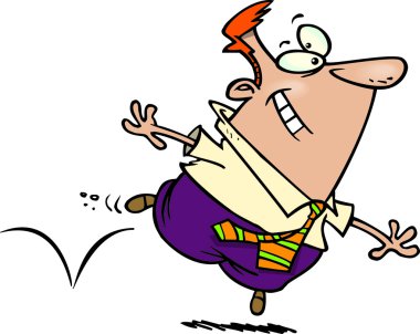 karikatür işadamı atlama