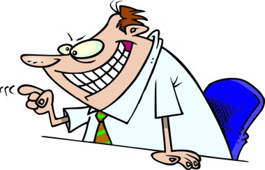 karikatür işadamı işaretleme