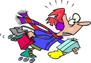 karikatür güç shopper