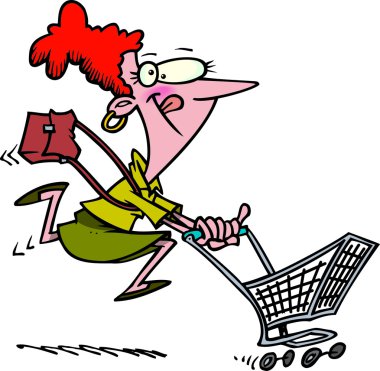 karikatür güç shopper
