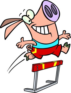 karikatür domuz atlet