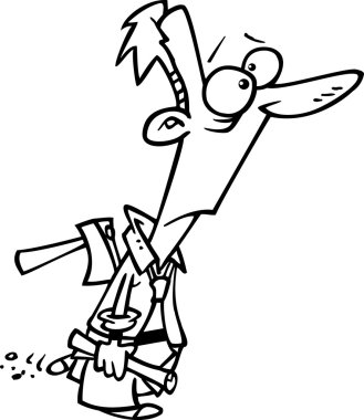 Cartoon Businessman Axe vector Cartoon Businessman Axe vector