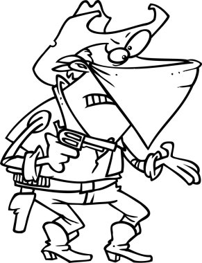 karikatür haydut kovboy talep